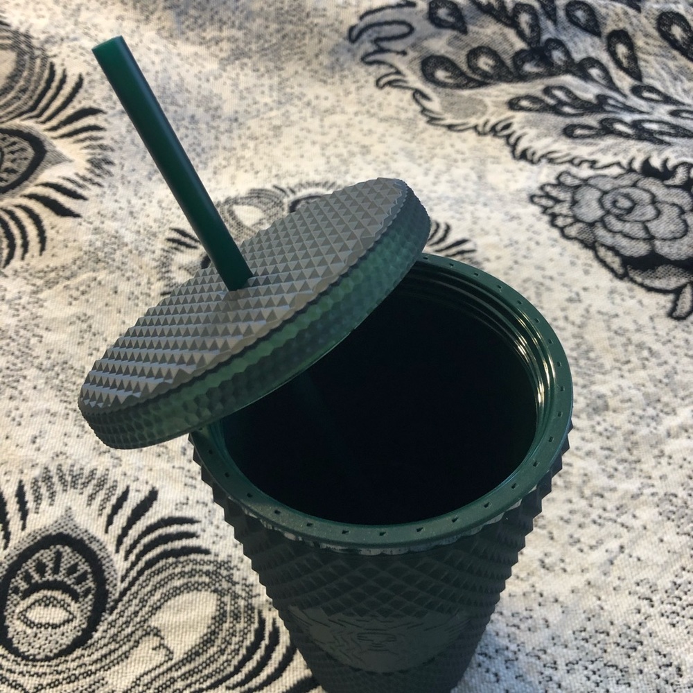 🤍NEW🤍Set Starbucks 2022 Dart Green Studded Tumblers Venti, Grande & KeyChain - Picture 11 of 16